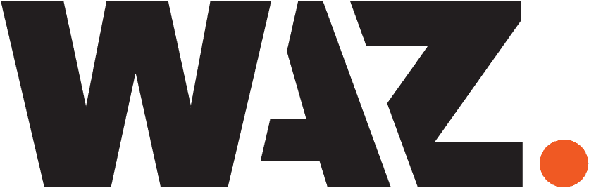WAZ Tech Studio logo with modern design and vibrant colors.